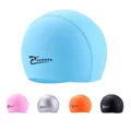 Adult Swimming caps Unisex PU Waterproof Swimming hat long hair swim hats Ear Protector Flexible colorful