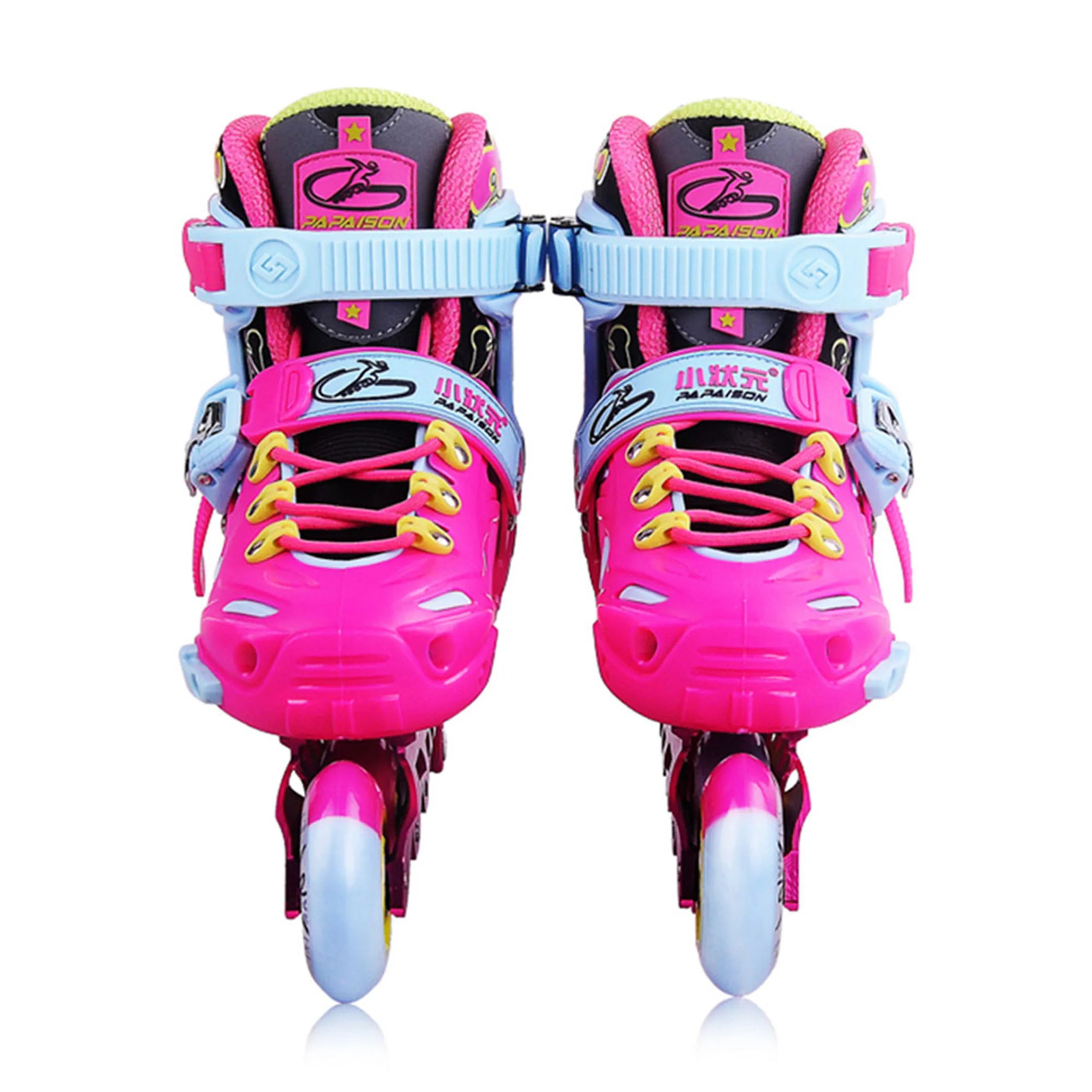 Slalom Inline Skates Adjustable 4 Size Pu Wheel Stretchable Roller