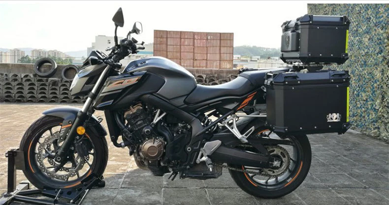 thumbnail image 2 of Mutazu Universal DMY Motorcycle Trunk Top Rack – Chrome, Rear Mount, Hardware Included (Option 3) 2 of 3