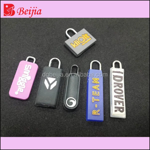 Custom Design Embossed 3d Logo Metal Zippers Pulls Rubber Zipper Pull Buy Silicone Zipper