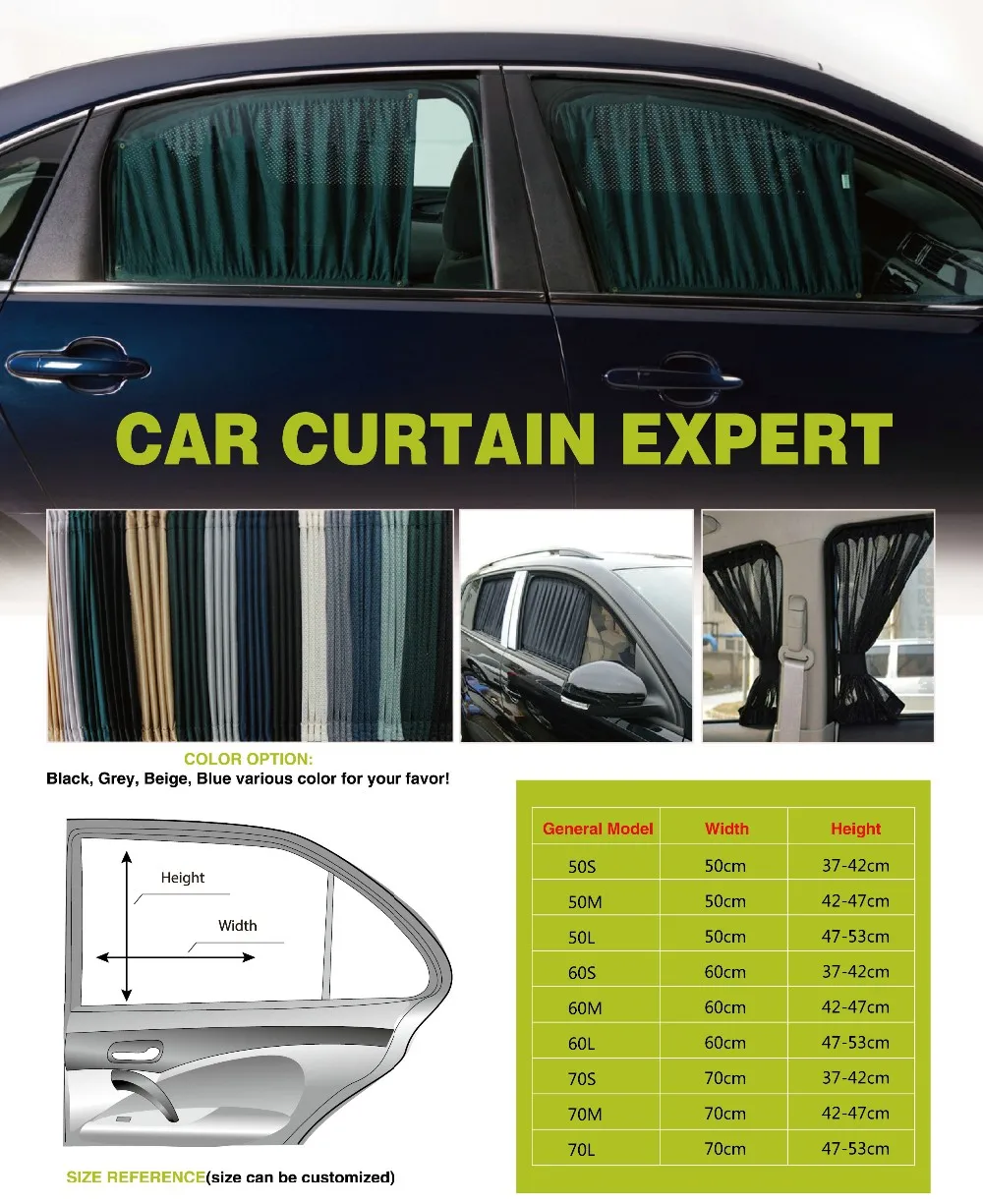 Universal Size Uv Anti Car Curtain With Aluminum Curtain Rail Buy