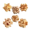 3D wooden puzzle IQ game brain toy Chinese puzzle cube for kids