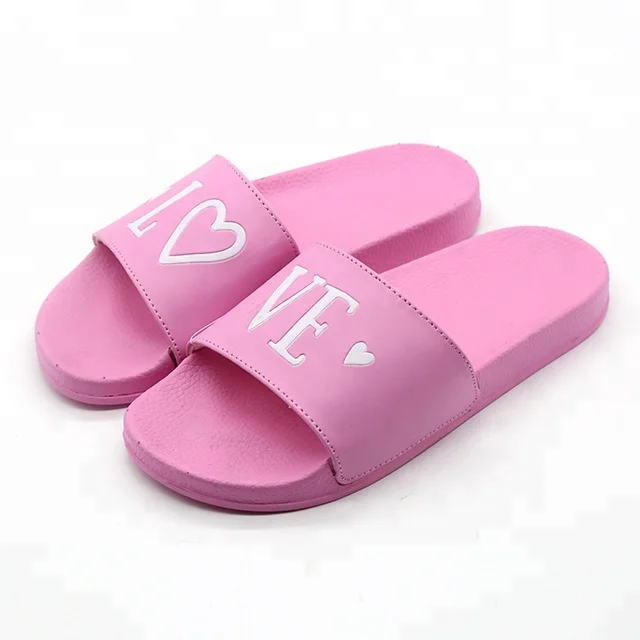 Pink Love Custom Logo Fashion and Durable Slide Sandals for Women (1).jpg