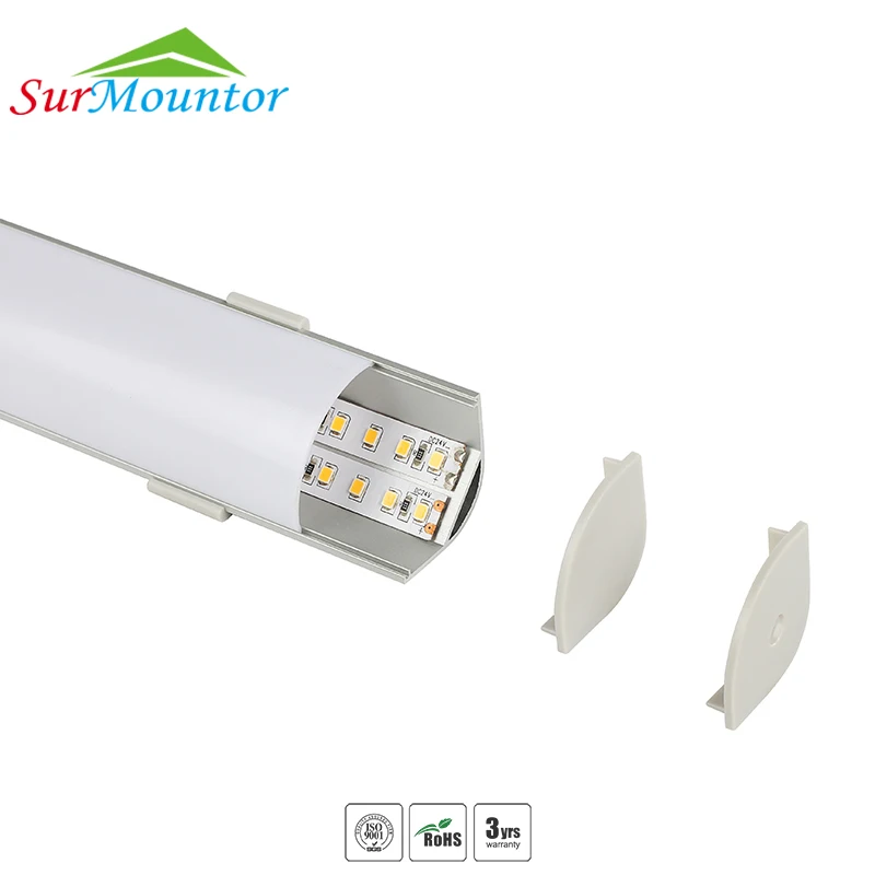 30MM LED Profile Corner Lighting Strip Profile 45 Degree Angle Aluminum LED Channel