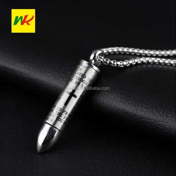 Pria Lintas Liontin Kalung Untuk Pria Hitam Emas Bahasa Inggris Urn Doa Bapa Kami Stainless Steel Abu Memorial Peluru Rantai Bagus Hadiah Buy