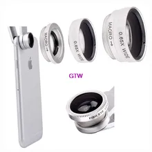3 in 1 fish eye macro wide angle mobile phone lenses camera fit universal clip for iphone 5 6 for samsung s5 for lg for sony