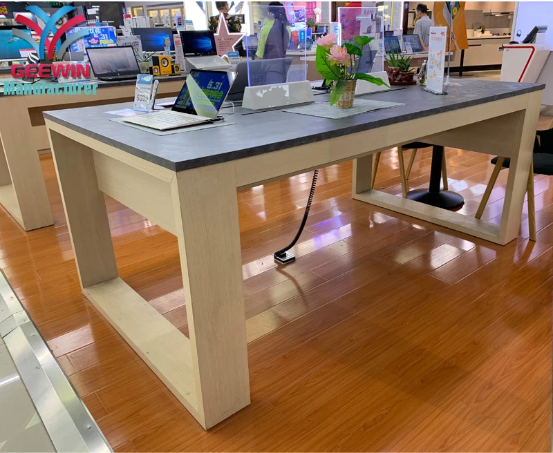 Retail Computer Shop Furniture Design Wood Computer Display Table