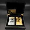 fashionable transparent plastic business colored playing cards box set with 100US Dollar design