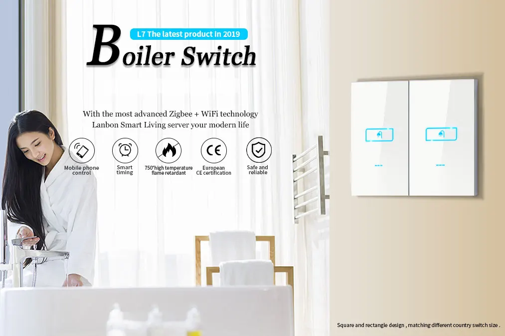 Popular in Israel 8 group timer water heater smart switch zigbee technical Lanbon smart touch switch support google home - ANKUX.COM