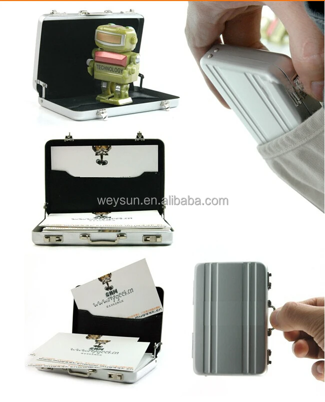 Fashion Aluminum Mini Briefcase Business Bank Card Codecase Name Card