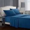 100% Polyester Hotel Luxury Hypoallergenic Deep Pocket Queen Size Sheet Set Set Bed Sheets