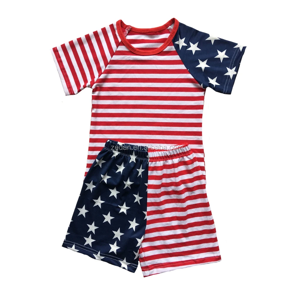 4th Of July Clothes Kids American Flag Rompers Unisex Pajamas Outdoor ...