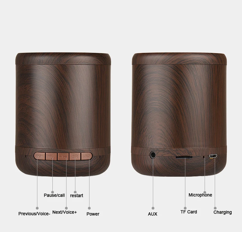 High Quality Wireless Bamboo Barrel Bluetooth Speaker