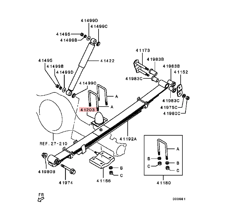 Rr Suspension Spring Bump Stopper For Mitsubishi Triton L200 Ka4t Ka5t ...