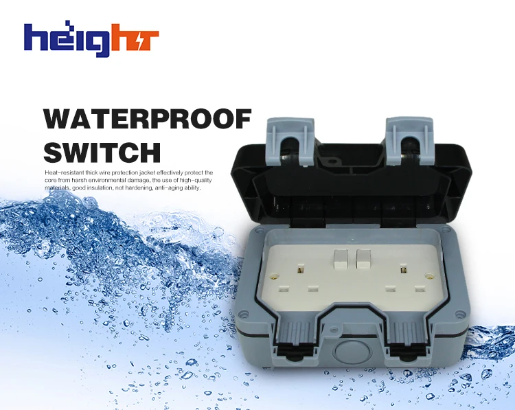 Ip66 Outside Use Waterproof Outdoor 13a Storm Switched Single Socket