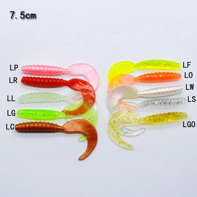 3.5cm 5.5cm 7.5cm New Products Artificial Type Soft Plastic Grub Worm