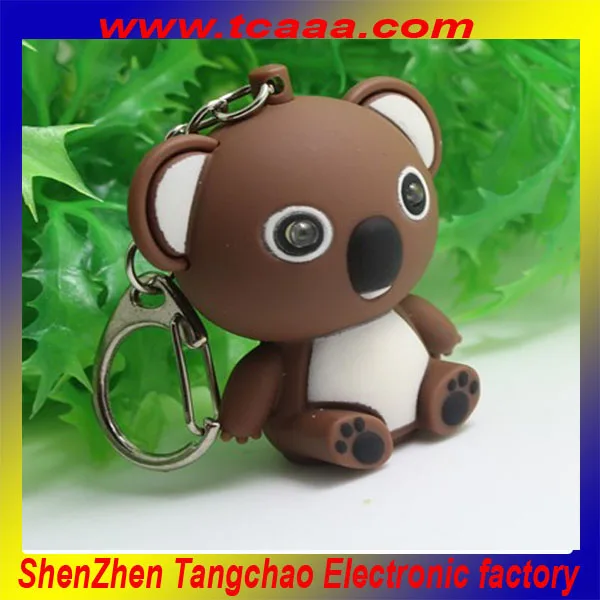 Bear Shape Led Keychain Live Animal Keychain Buy Live Animal Keychain