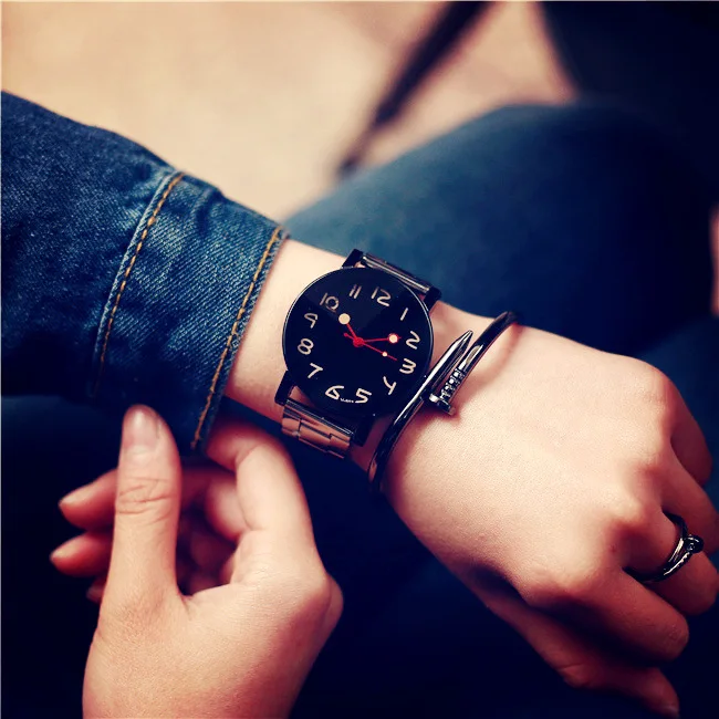 2018 dropshipping most popular in stock  couple wrist watch for lovers