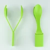 BPA-Free Combo Utensils Set Serving Spoons Salad Clip , Detachable Plastic Spoon Fork and Knife Flatware for Scrapbooking Crafts