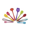 Food Colorful 10 Pcs Set Soft Silicone Heat Resistant Kitchen Cooking Utensils