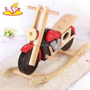 wooden rocking motorcycle