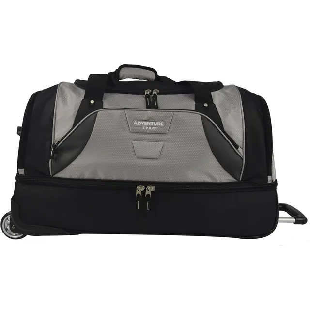 Custom brand 30 inch drop bottom wheeled duffel bag business man travel trolley rolling tool duffle bag