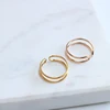 Stacking Cuff Ring GOLD Or ROSE GOLD Open Double Line Ring For Wholesale