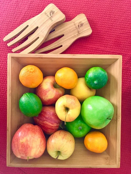 luxury bamboo fruit salad bowl