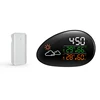 HAPTIME Wireless Indoor & Outdoor Digital Weather Station Clock- Monitors Temperature, Alarm Clock, Barometer and Humidity