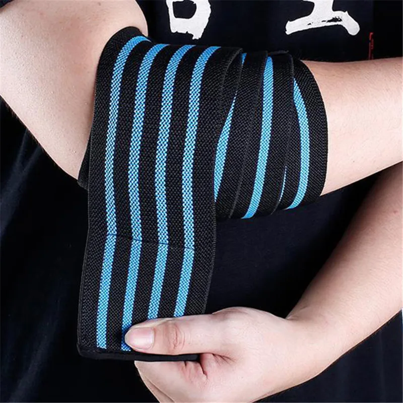 Gym Fitness Weightlifting Powerlifting Adjustable Nylon Elbow Wraps   HTB1E6yKhfiSBuNkSnhJq6zDcpXa6 