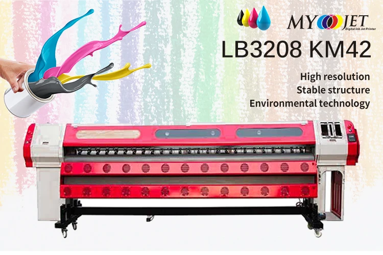 Myjet Large Format 3.2 M Konica 8 Head Outdoor Banner Printer Vinyl Sticker Printing Machine