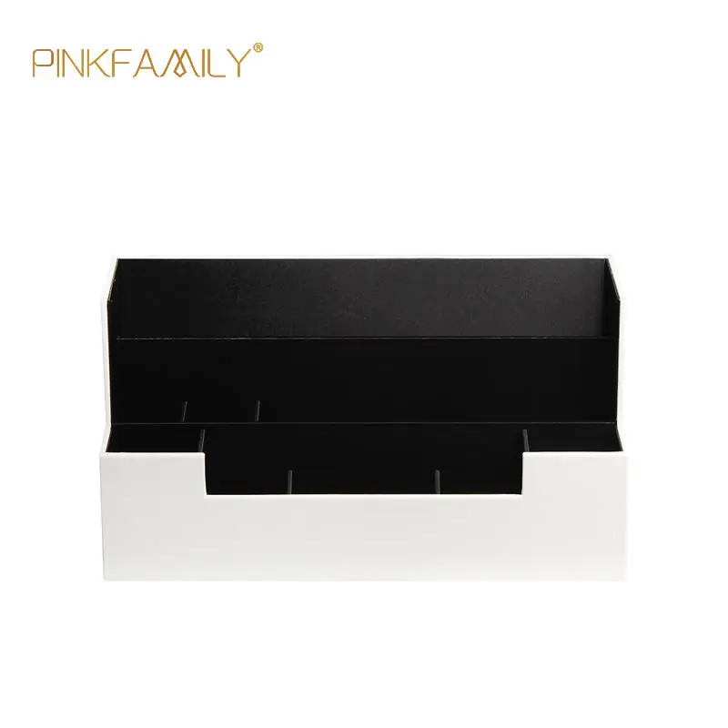 White leather multi-functional vinyl record office storage box
