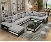 wholesale luxury fabric velvet u shape 7 seater modern sectional sofa
