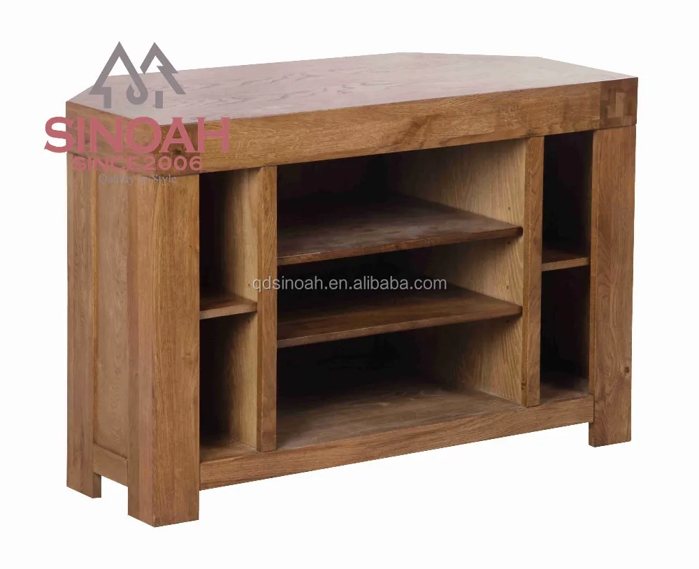 Mooie houten eiken meubelen woonkamer hoek tv standaard houten ...