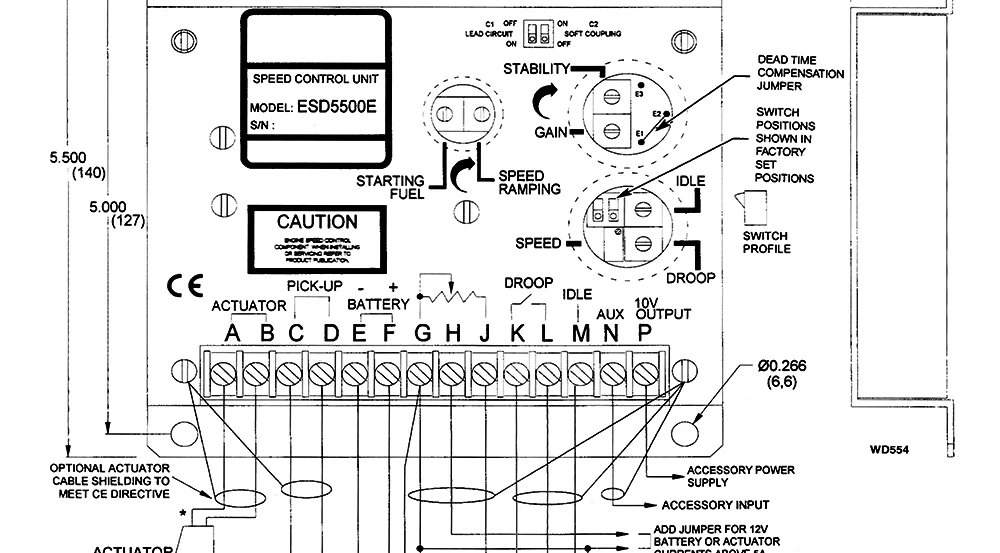 ESD5500E generator speed controller electronic governor 5500e