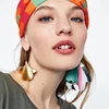 Kaimei yiwu alibaba wholesale costume jewellery gold maple leaf shape dangle hoop clover earrings for women gifts