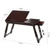 Multi-function Adjustable Bamboo Laptop Computer Desk