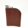2018 new design 7 ounce stainless steel hip flask with PU leather