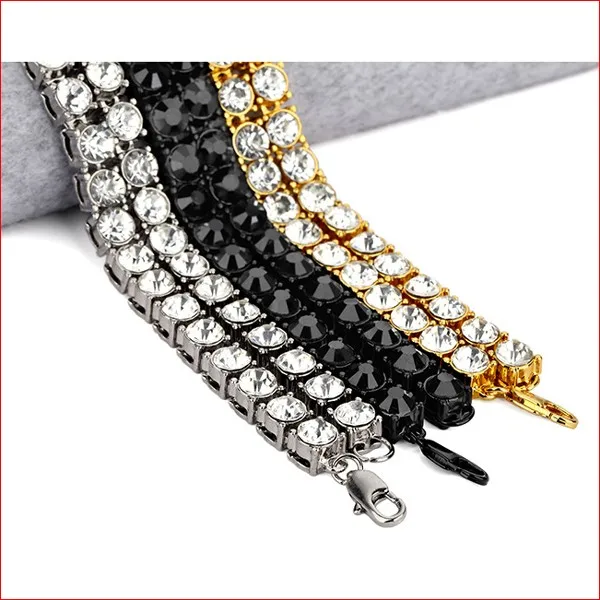 18k Gold 1 Row 8MM Lab Diamond Iced Out Chain Men/'s Hip Hop Tennis Necklace