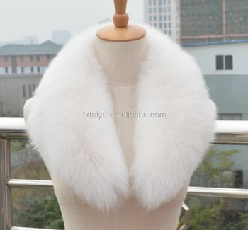 white fox fur collar
