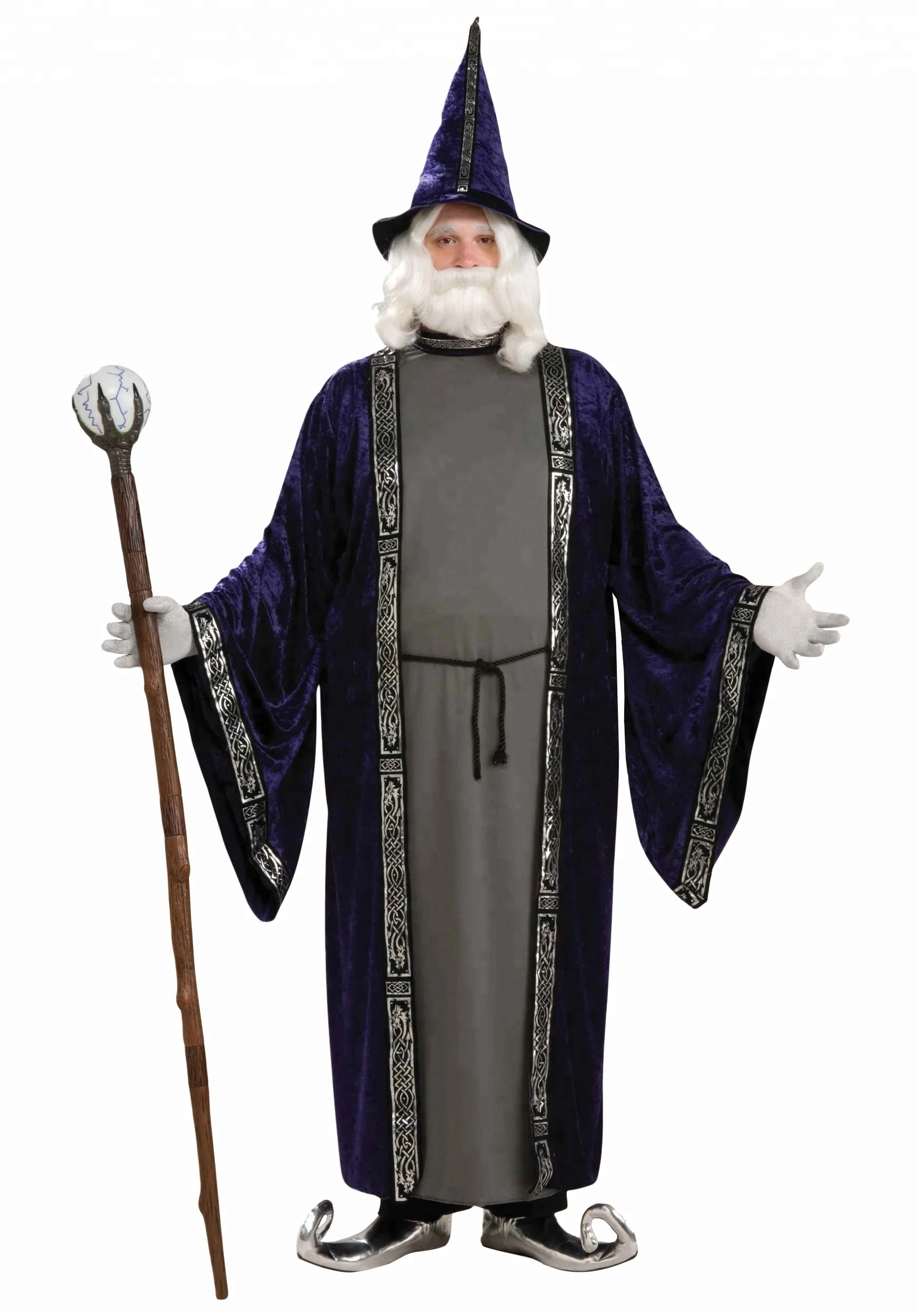 Halloween Masquerade European Wizard Robe Cosplay Costume For Men Long ...