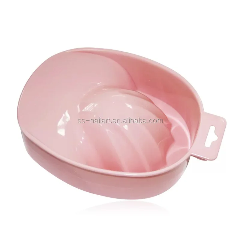 Plastic Manicure Bowl Soaker Treatment Nail Polish Remover Wash Tool