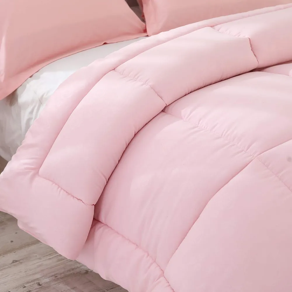 Bed Quilted Comforter Set With Corner Tabs,Box Stitched Down