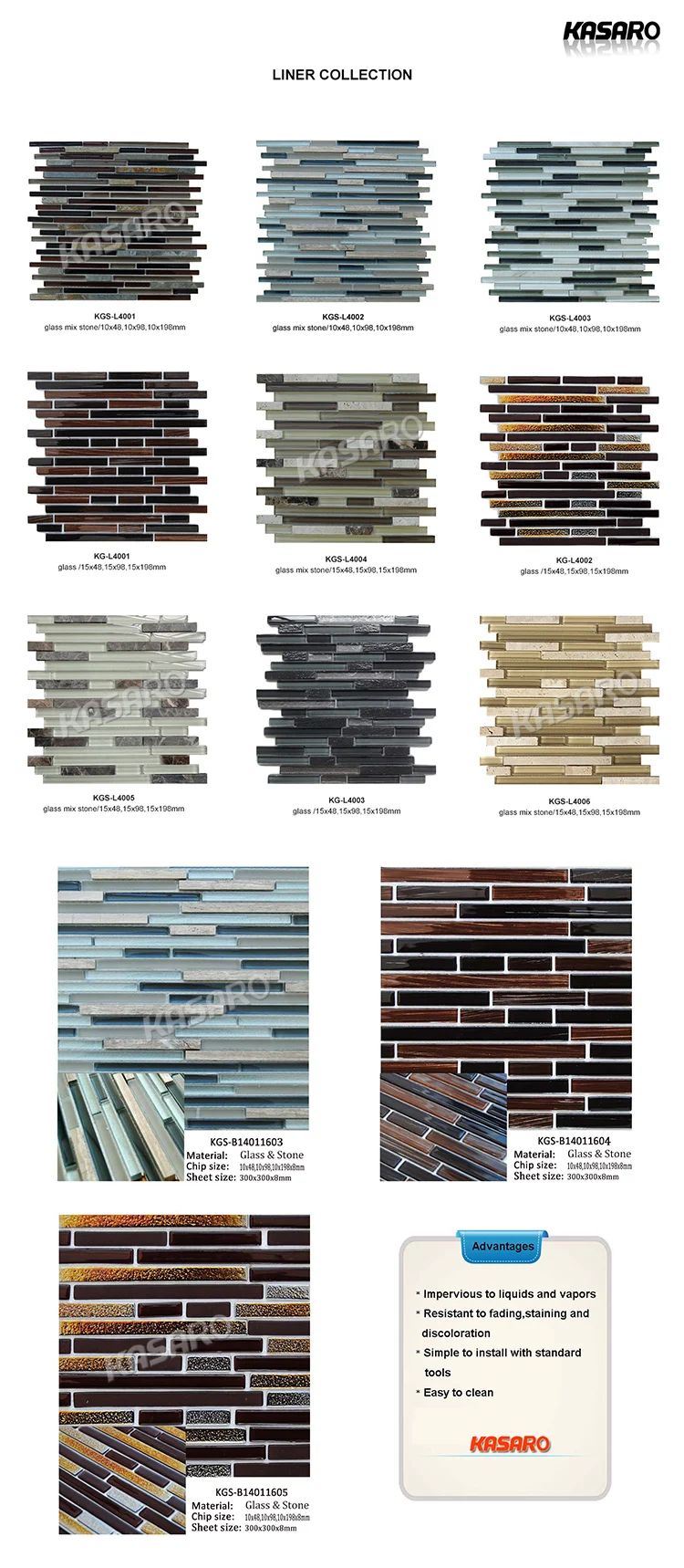 Home accessories embossed strip glass stone outdoor wall tile
