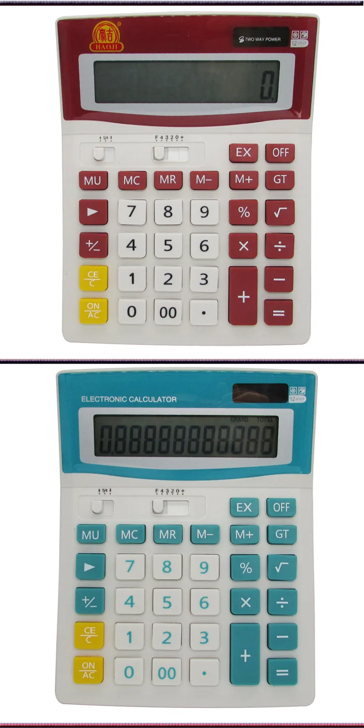 Large Lcd Digital Display 12 Digits Jumbo Desktop Electronic Calculator