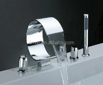 5 Pcs Deck Mount Tub Faucet With Hand Shower Bath Shower Faucet
