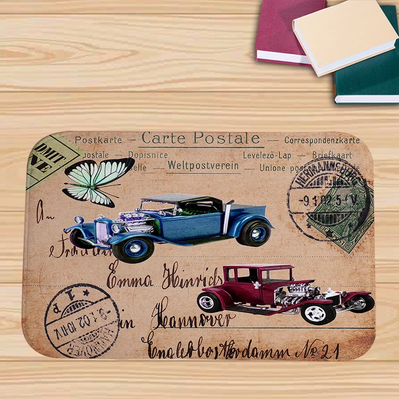 New Items Cartoon Style Triumphal Arch Vintage Car Paris Tower