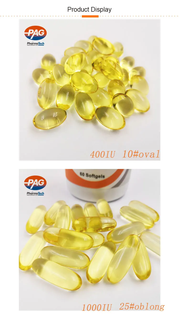 Fda Approved 100 Pure Vitamin E Oil 400iu /1000iu Softgel Capsule For