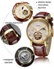 Ready to ship 2019 New Luxury Men Skeleton moon phase Dual time Mechanical Automatic movement Watch