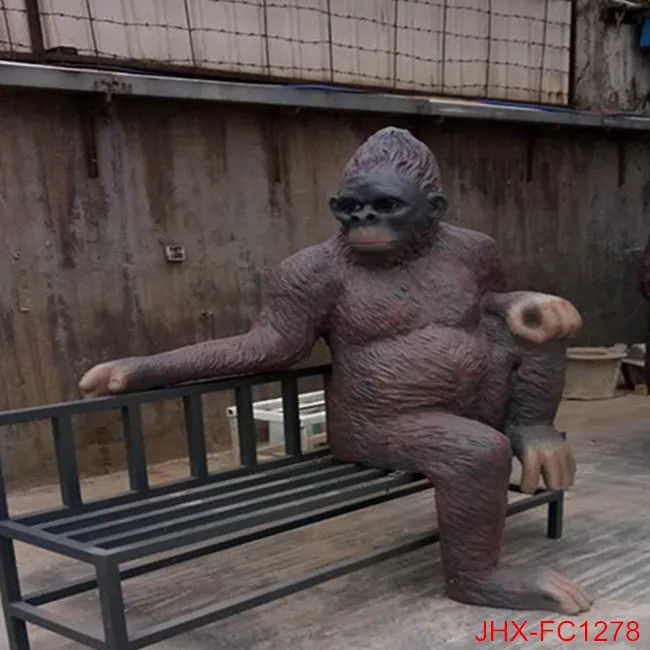 Escultura De Fibra De Vidrio Para Exteriores,Figura De Gorila,Para